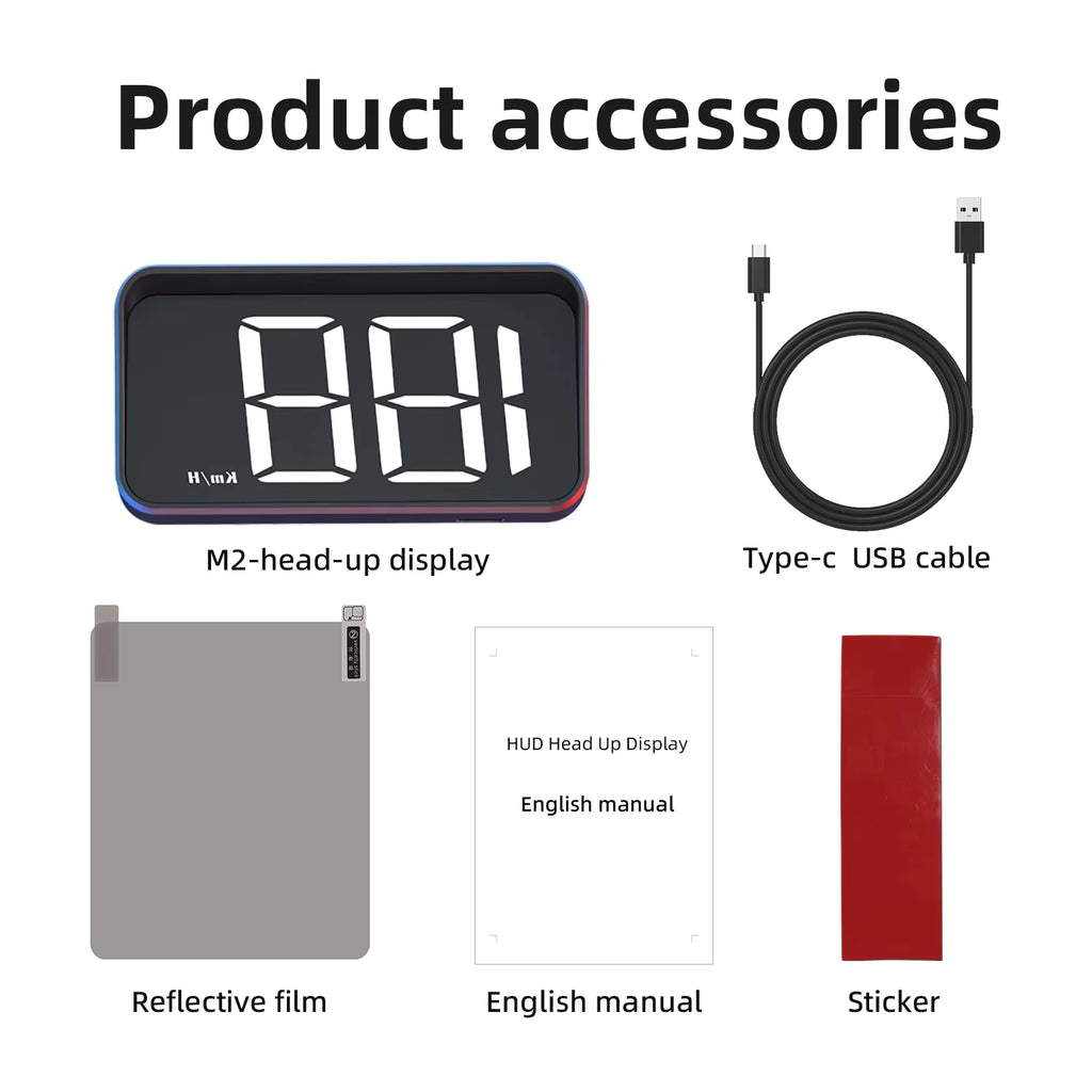 HD Car Head up Display M2 GPS Speedometer